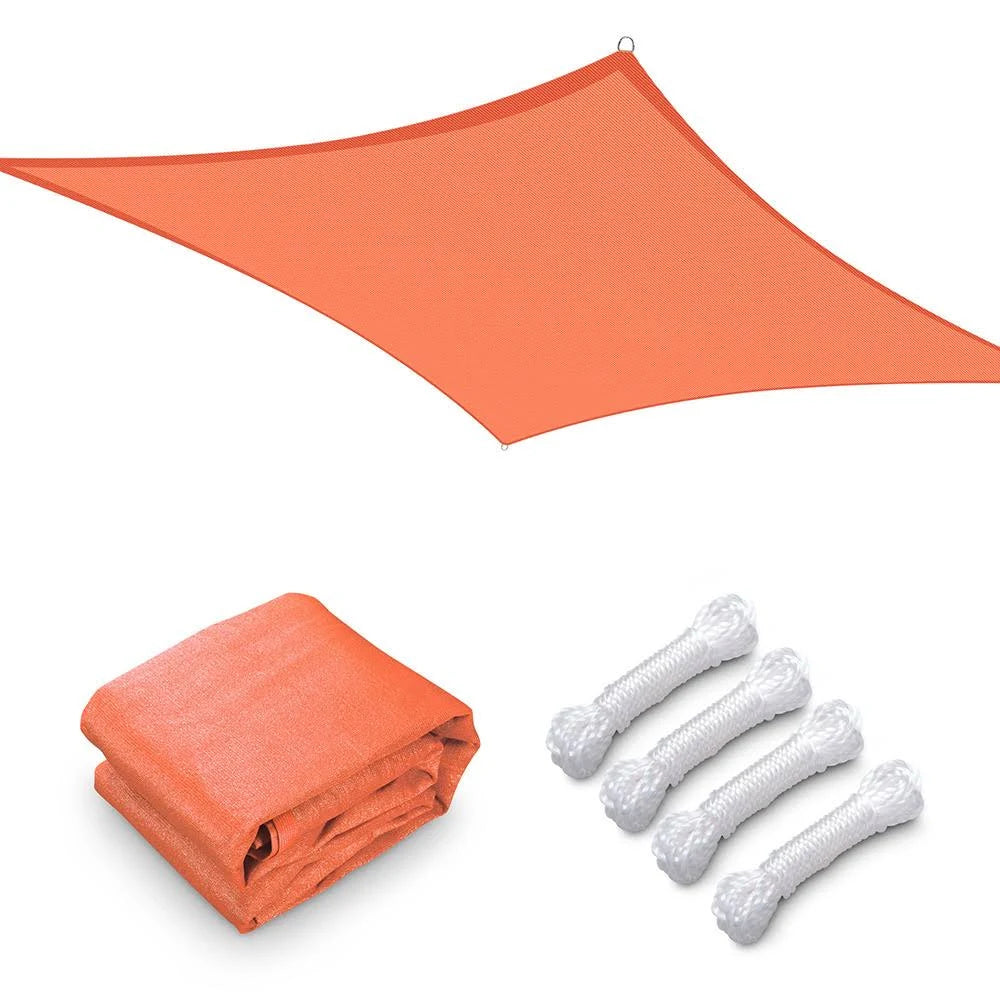 Rectangle Sun Sail Shade Canopy 20ftx23ft Orange W96514