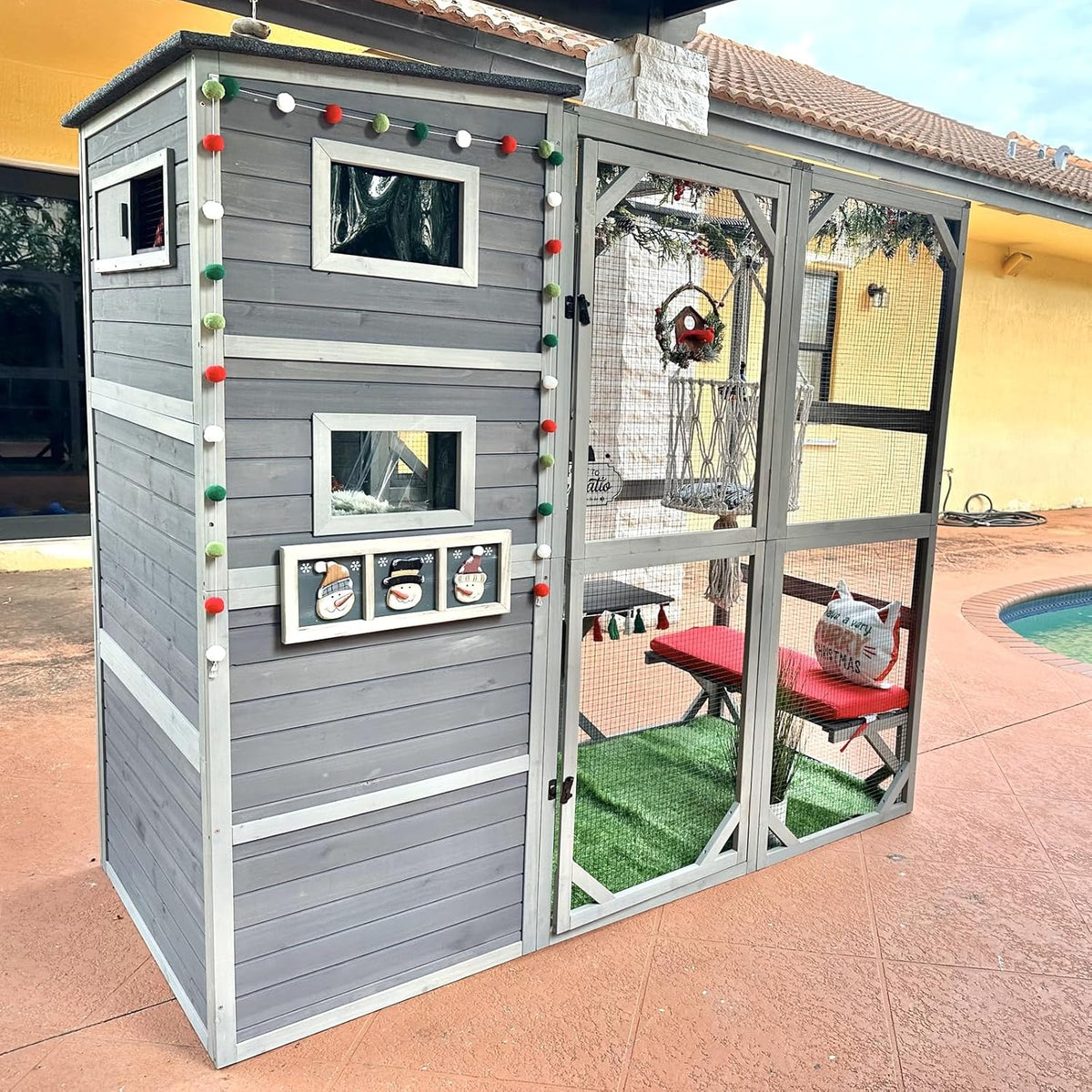 Large 4 Tiers Cat House with Run X353
