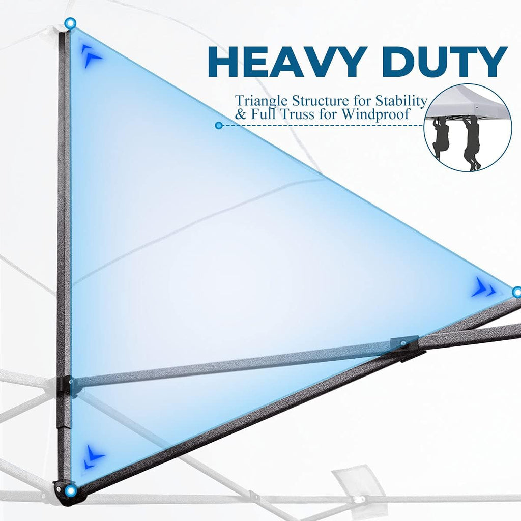 10'x10' Heavy Duty Waterproof Pop Up Canopy Tent with Roller Bag N1526