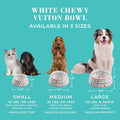 White BPA-Free Non-Skid Dog Bowls with Placemat, Case of 2 O364