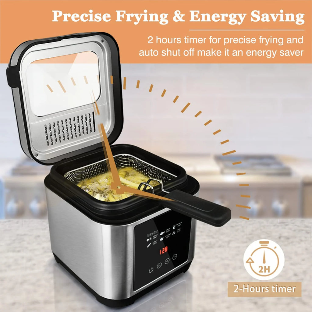 Stainless Steel Electric Deep Fryer with Basket, 2.5l R8707