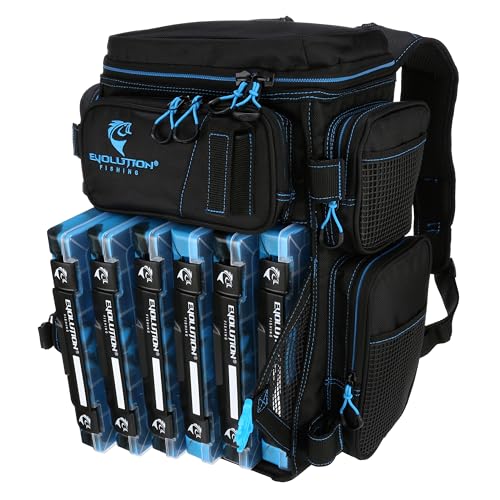 Seafoam 3600 Size Heavy Duty Fishing Tackle Backpack with 6 Trays U608315