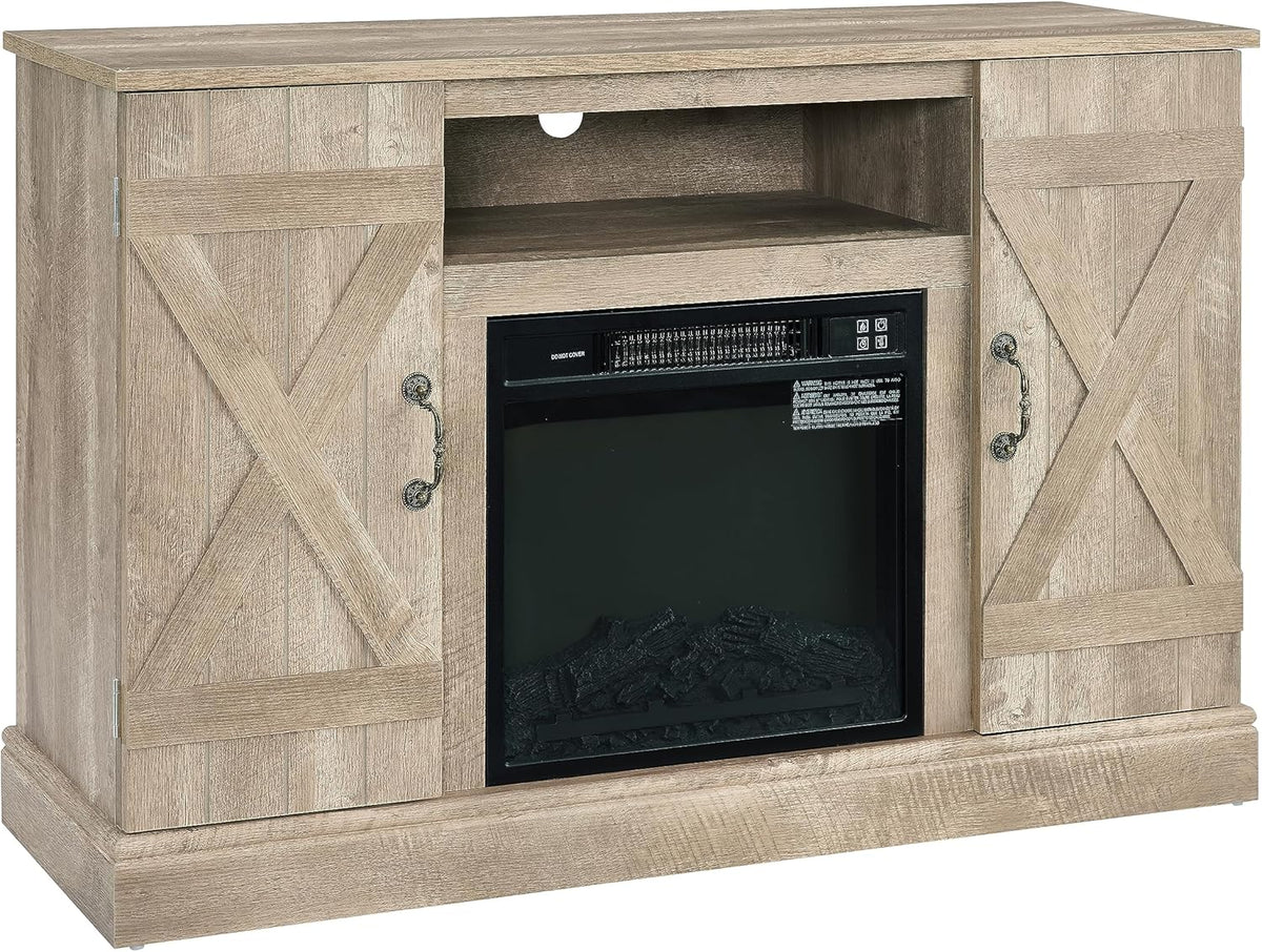 Light Gray Electric Fireplace TV Stand T37753