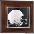 Brown Framed Wall-Mountable Mini Helmet Display Case Y6409
