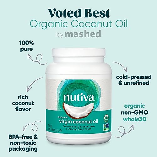 Organic Coconut Oil 15 fl oz, Cold-Pressed, Unrefined Extra Virgin Y75902