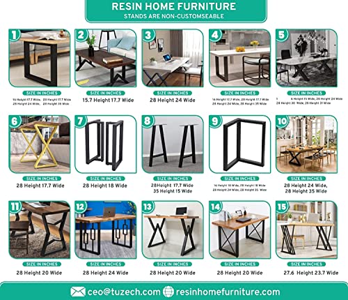 Grey Epoxy Dining Table N293
