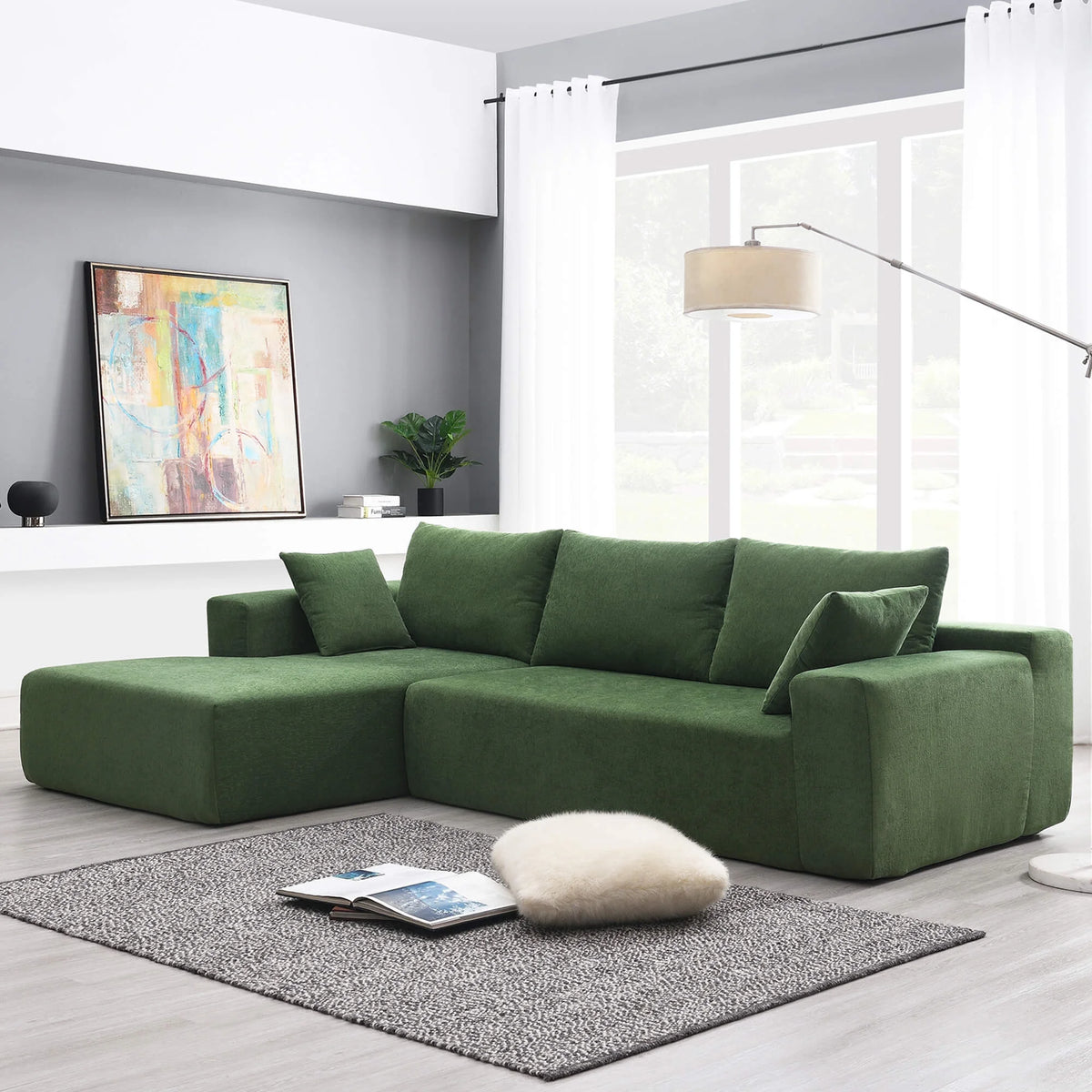 L-Shape 3 Seat Sectional Couch M4060