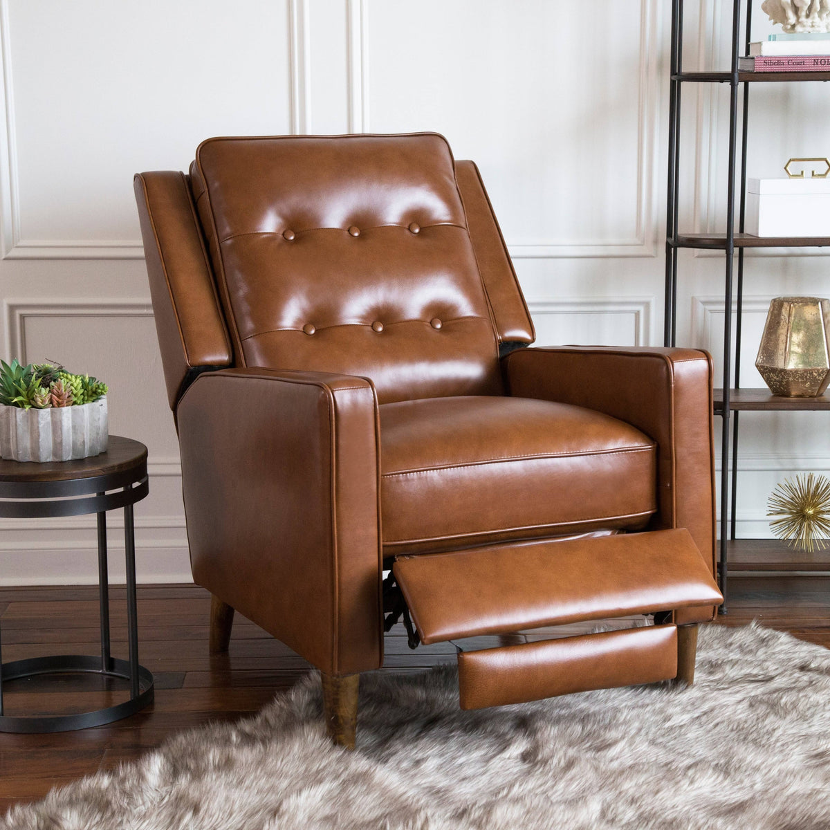 Top Grain Leather Pushback Recliner R17235