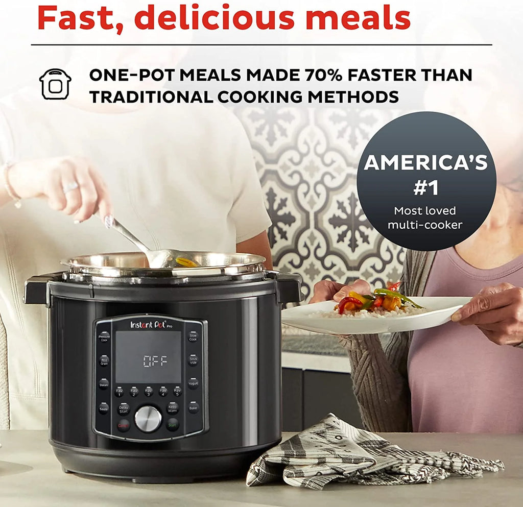 10-in-1 Slow Cooker with 8 Quart Ceramic Non Stick Inner Cooking Pot D4799
