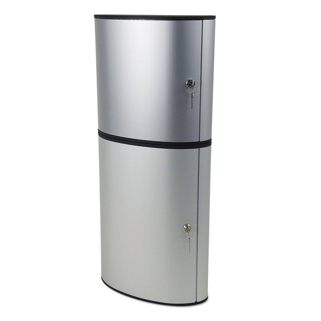 Locking Key Cabinet, 54-Key, Brushed Aluminum, Silver X44037