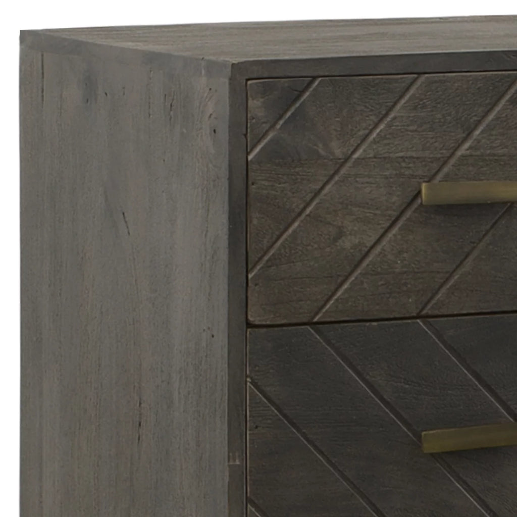 32 Inch 3 Drawer Mango Wood Dresser Chest B248572