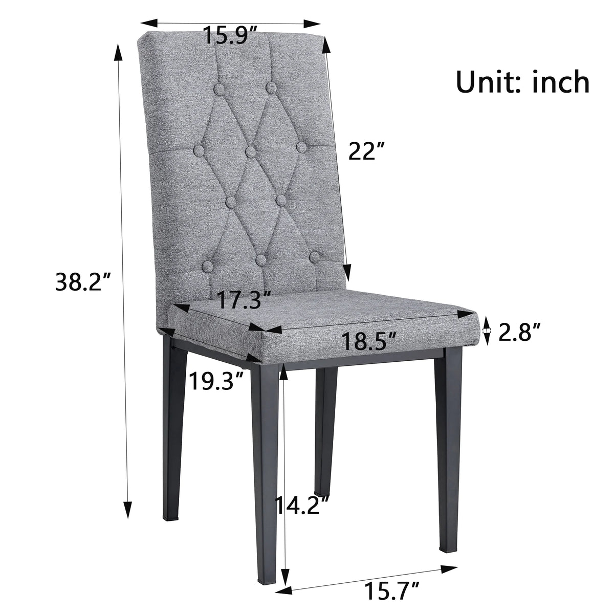 63" 6-Piece Dining Table with 4 Chairs & 1 Bench J58320