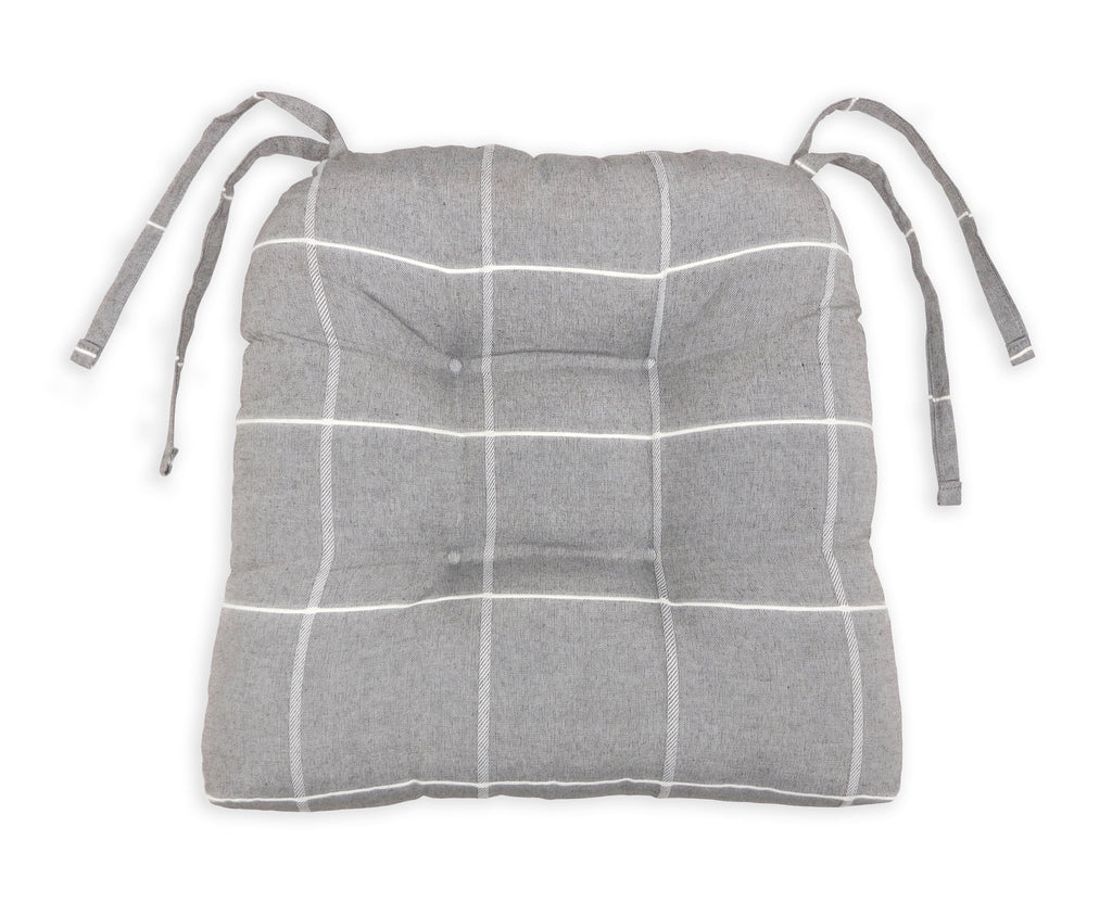 Set of 2 Charcoal Chair Cushions Q983113