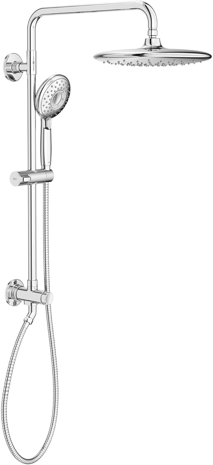 Polished Chrome Rain Showerhead and Hand Shower System A230216