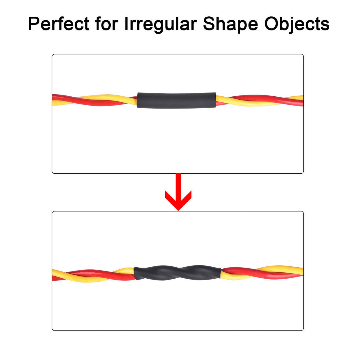 3/4 Inch 4 Ft Black Adhesive Lined Heat Shrink Tubing W873