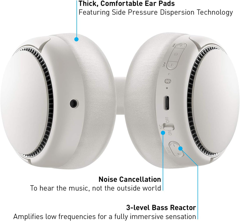 Sand Beige Wireless Bluetooth Noise Cancelling Headphones Pack of 2 K5087