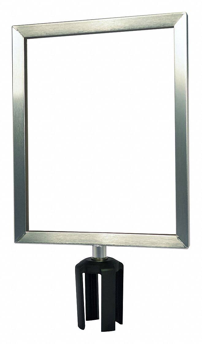 Tensabarrier Sign Frame 14 x 11 in Satin Chrome E7878
