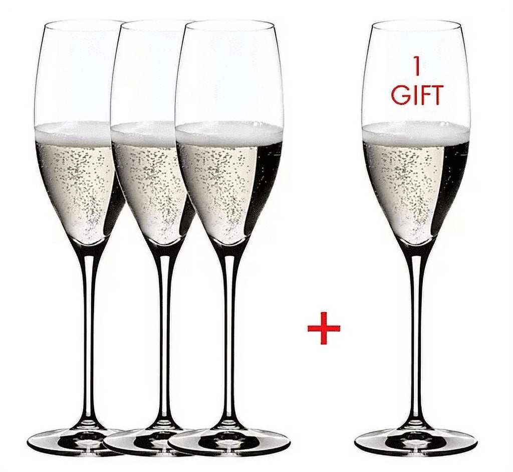 Set of 4 Large White Wine Glasses Y890755