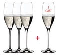 Set of 4 Large White Wine Glasses Y890755