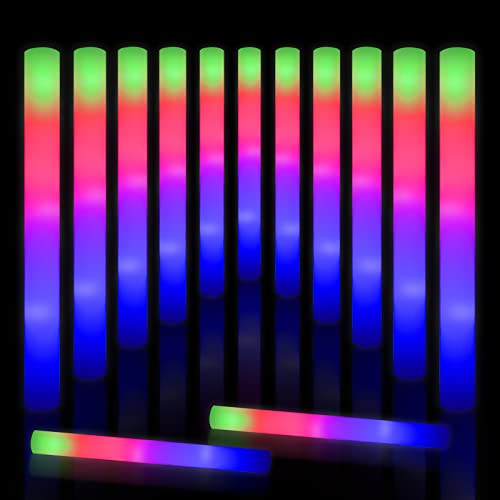 20 Pack LED Light Up Foam Glow Sticks W696