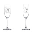 Set of 2 Glass Champagne Flutes 8 oz Stemmed H97641