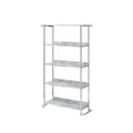 White Printed Faux Marble Bookcase M842164