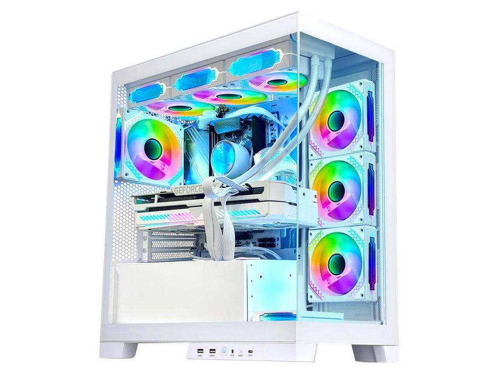 Gaming Desktop AMD Ryzen 5 5600X 4.6GHz RTX 4070 12GB 16GB DDR4 3200 MHz 1TB M.2 +1TB SATA SSD 360mm AIO RGB Fans WiFi Bluetooth Windows 11 Pro F4003