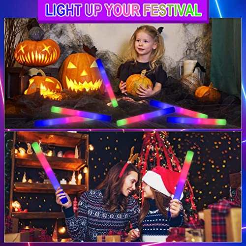 20 Pack LED Light Up Foam Glow Sticks W696