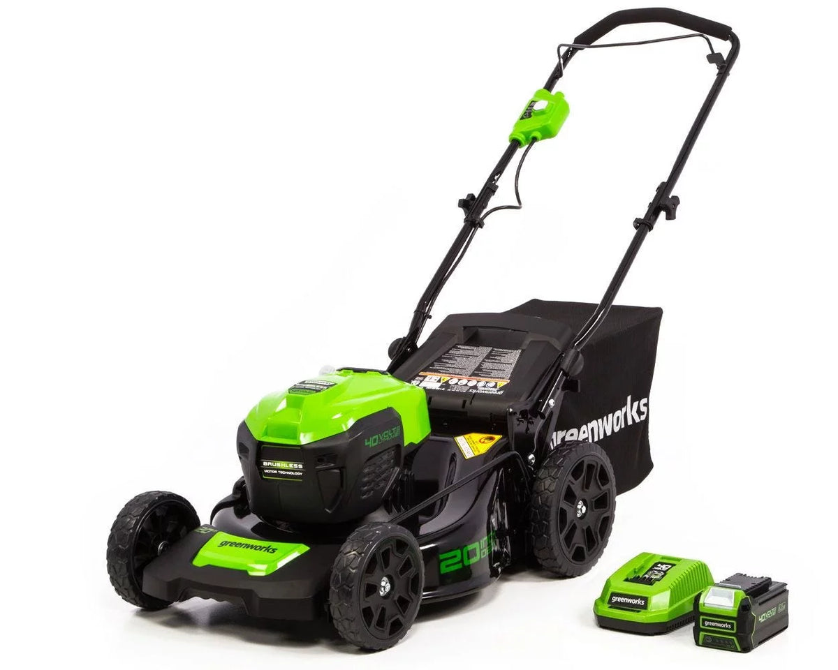 40V Brushless Push Lawn Mower with 4.0 Ah Battery & Quick Charger T5566