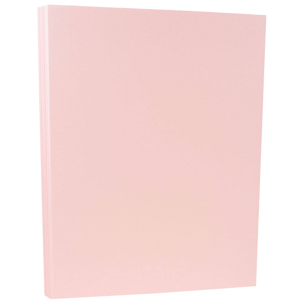 Matte Cardstock, 8.5 x 11, 80 lb Baby Pink, 250/Pack L749256