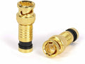 50 Pack Gold RG6 Coaxial Compression Connector Y378275