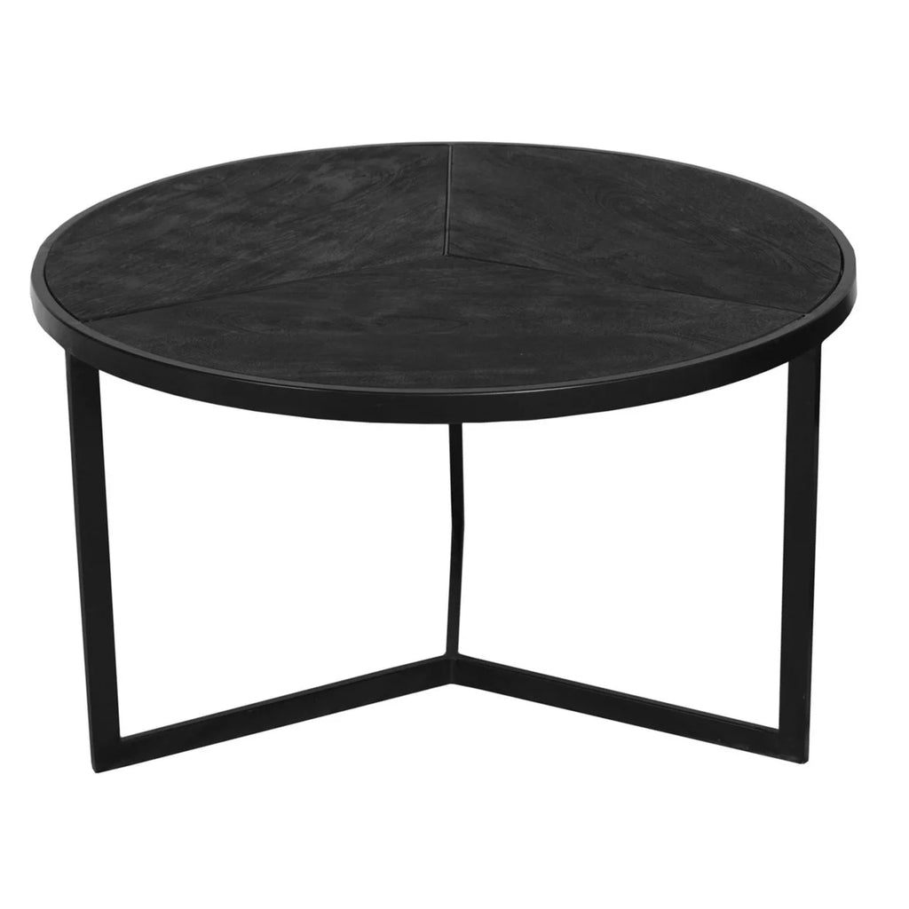 20 Inch Round Nesting Coffee Table Set Of 2 Mango Wood Z381329