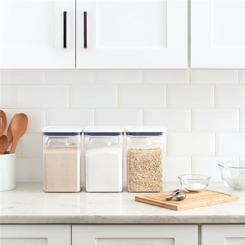 6 Piece Large Canister Set with Scoops, White A243