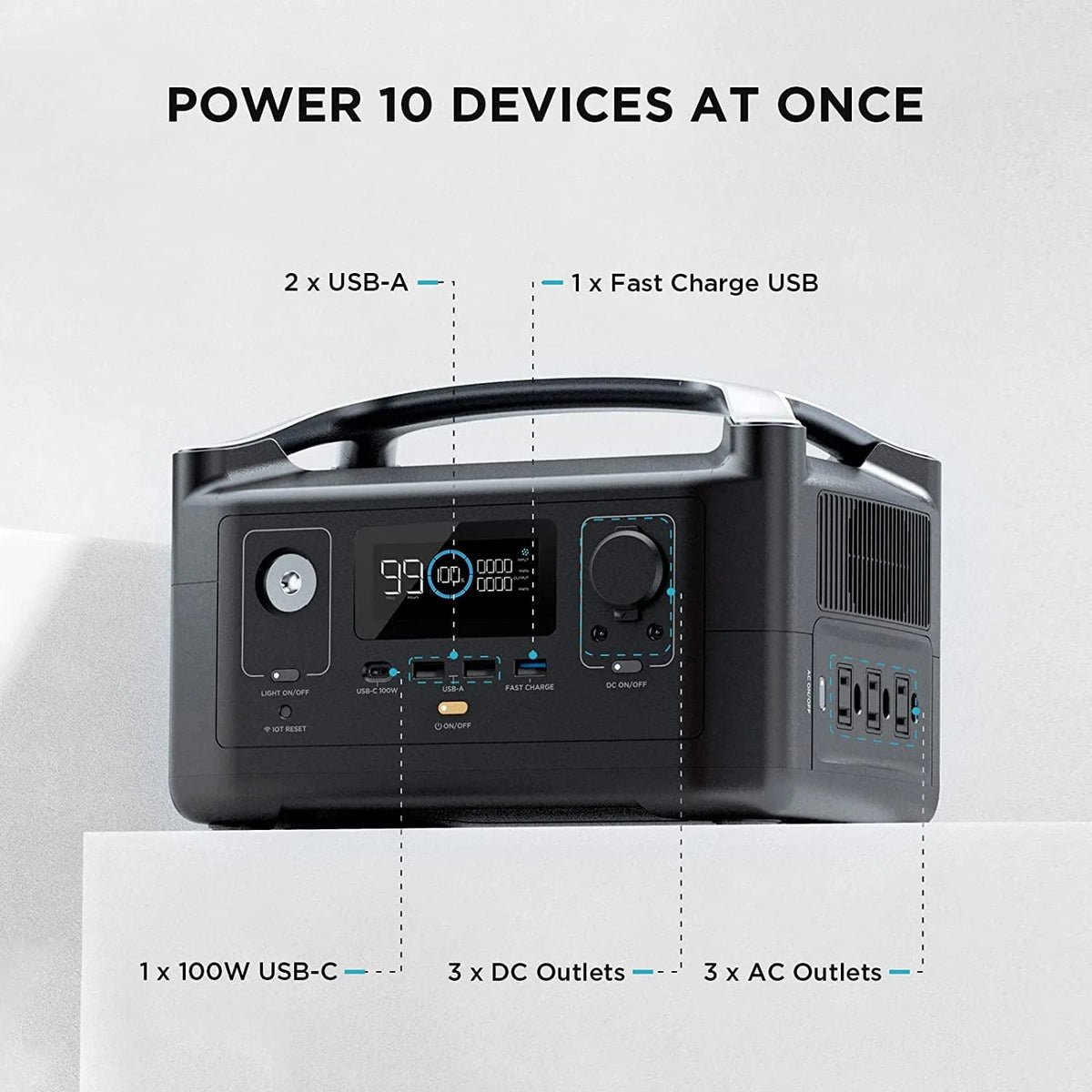 Portable Power Station 288Wh 600W AC Output P17213