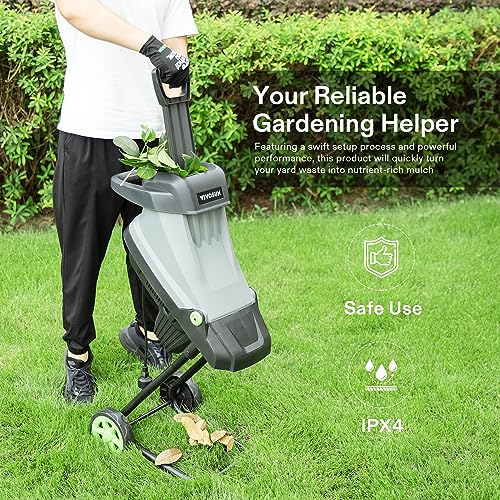 15-Amp Electric Wood Chipper Shredder with 50L Collection Bag E294548