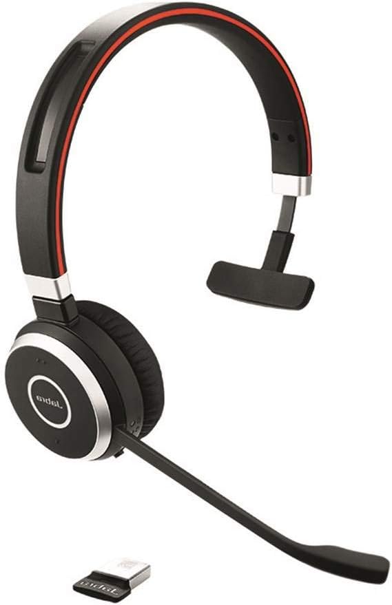 Jabra Evolve 65 UC Wireless Headset Mono with Link 370 USB Adapter Bluetooth Headset K25211