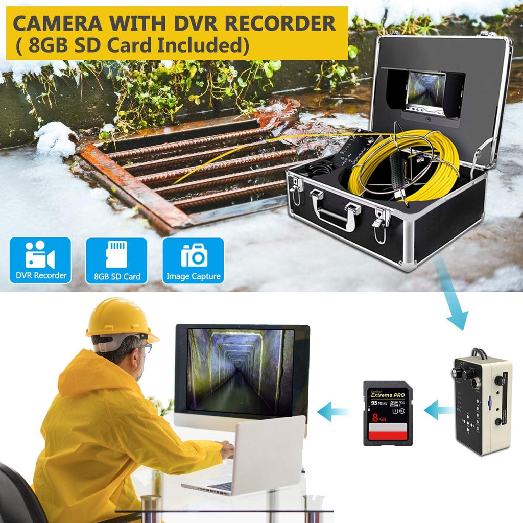 100ft Inspection Camera with 512Hz Sonde Transmitter and Receiver C222