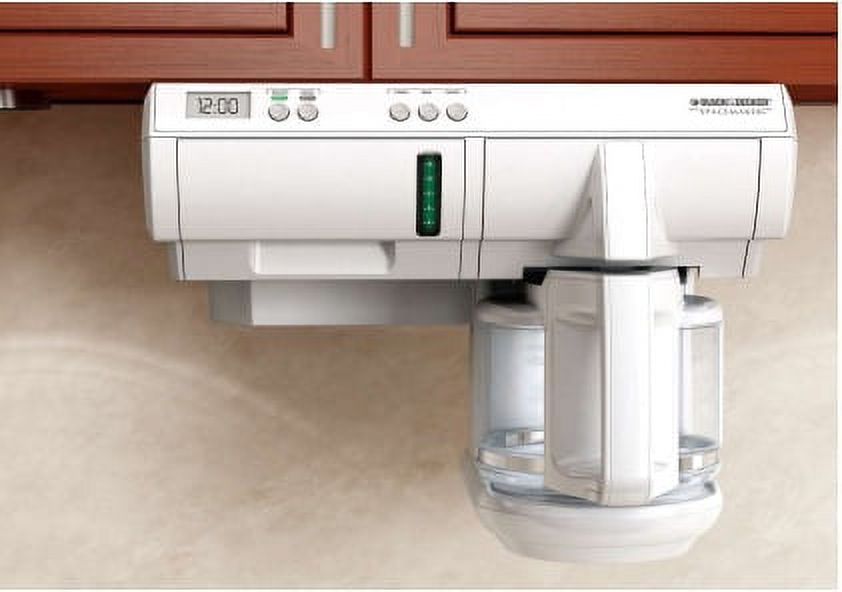 White 12-Cups Coffee Maker with Glass Carafe Y143396