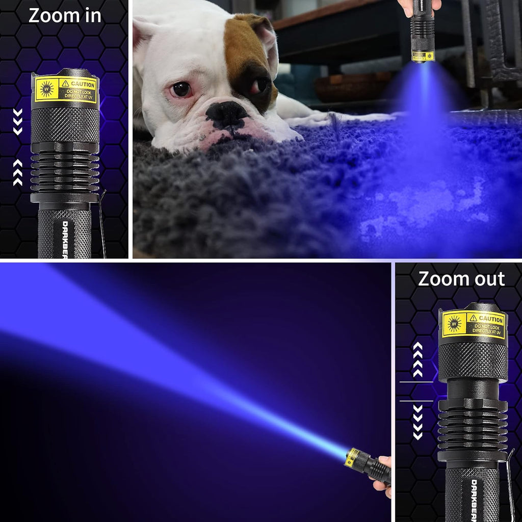 UV 365nm Blacklight LED Flashlight 2 Packs I682