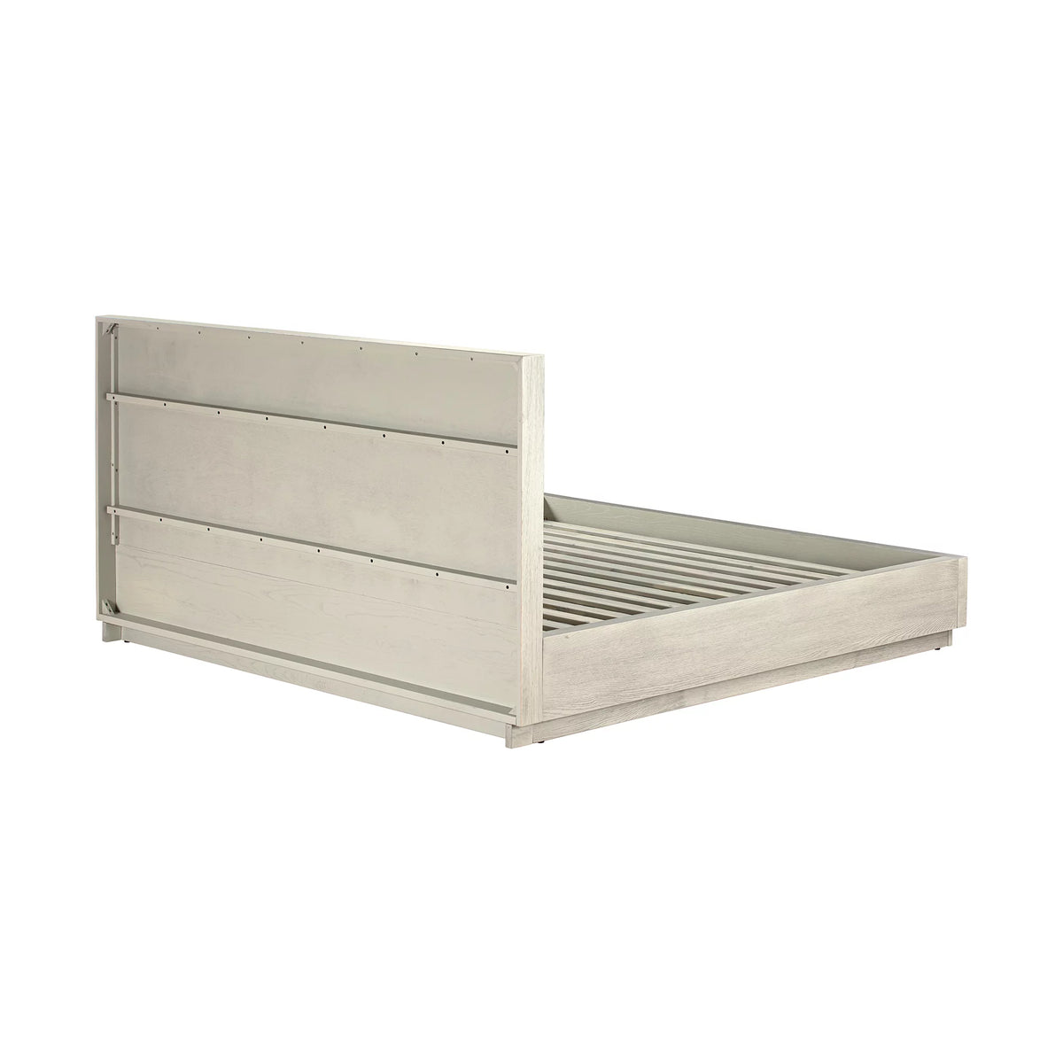 Grey Oak Wood Queen Platform Bed Frame L96302
