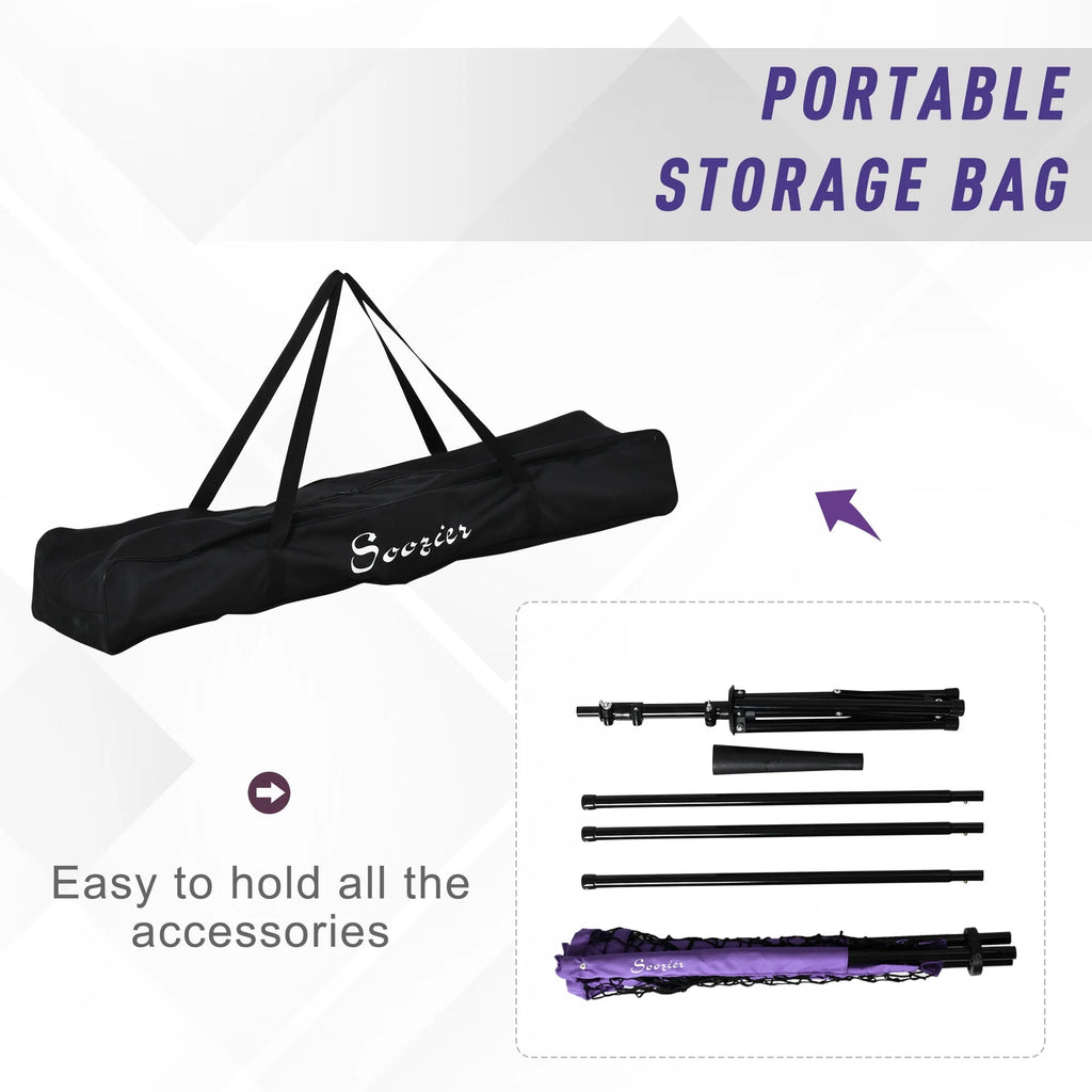 7.5' x 7' Portable Baseball Batting Net Set with Catcher Net H92751