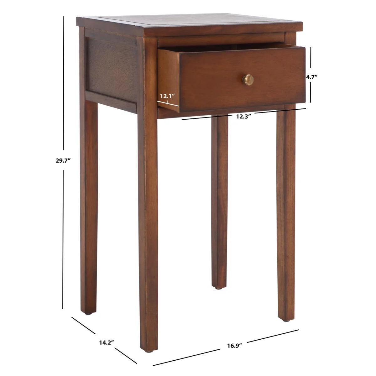 Brown Nightstand With Storage Drawer H766750