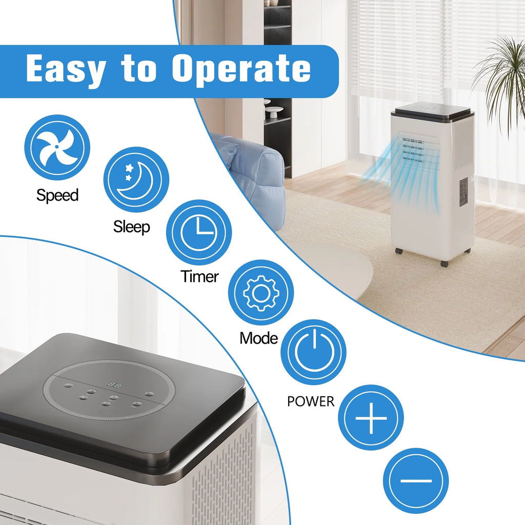 8,000BTU Portable Air Conditioner with Remote Control W83887