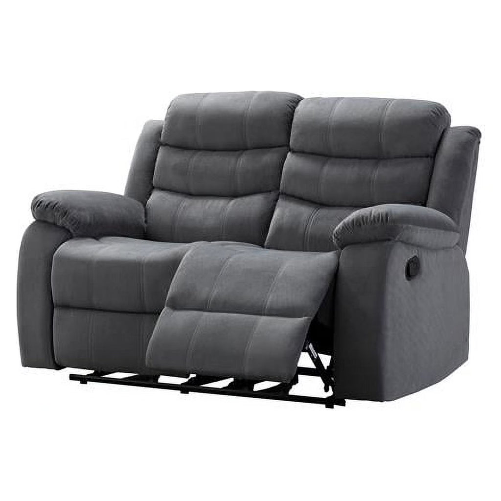 Gray Microfiber Loveseat R5345