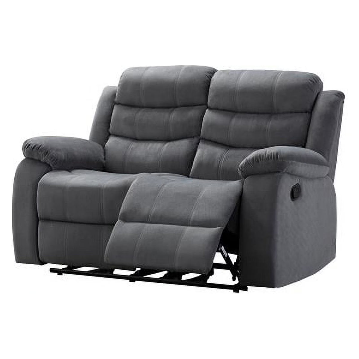 Gray Microfiber Loveseat R5345