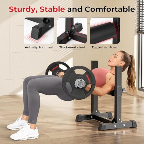 Bulgarian Split Squat Stand with 9 Adjustable Roller Heights H473