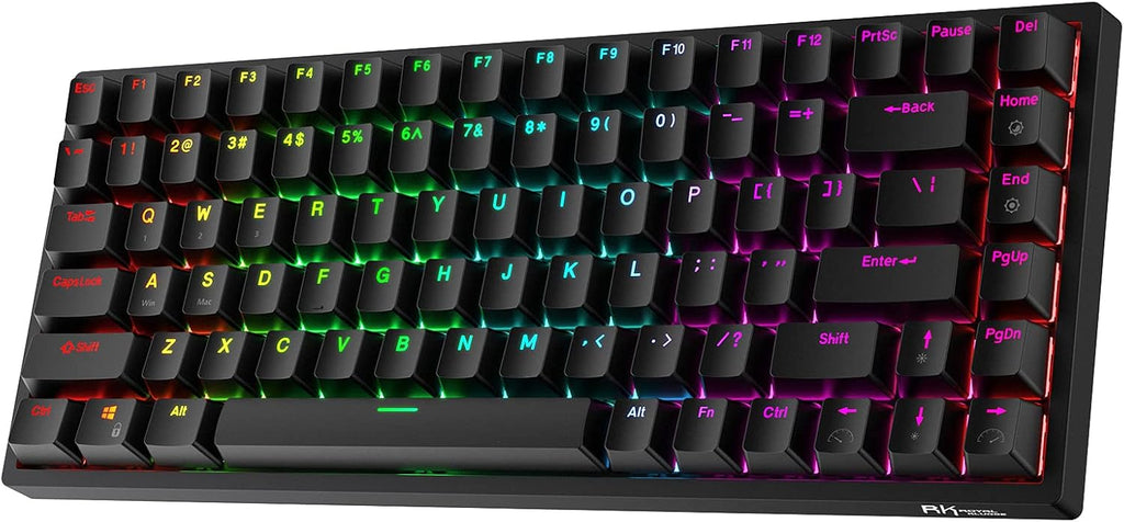 84 Keys Wireless Bluetooth Mechanical Keyboard with Red Switch T3669