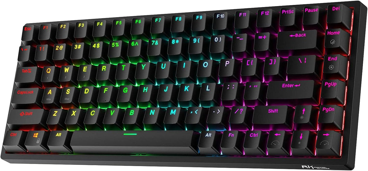 84 Keys Wireless Bluetooth Mechanical Keyboard with Red Switch T3669