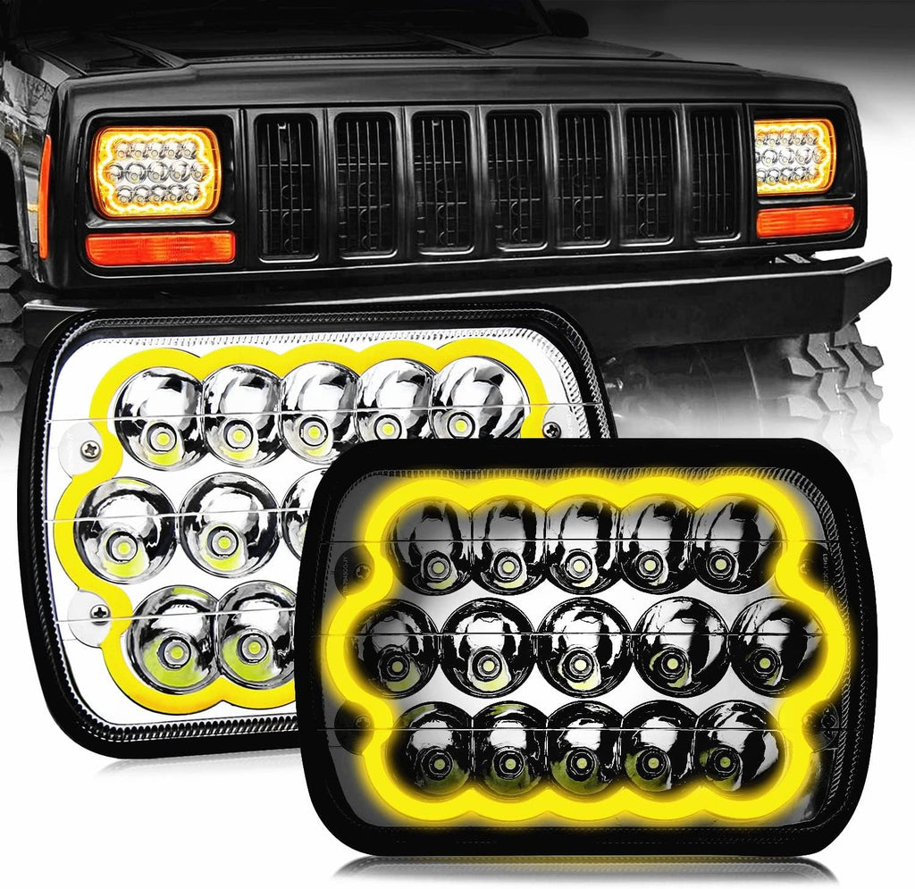 Amber 5x7 inch Sealed Beam LED Headlight Pack of 2 O4130