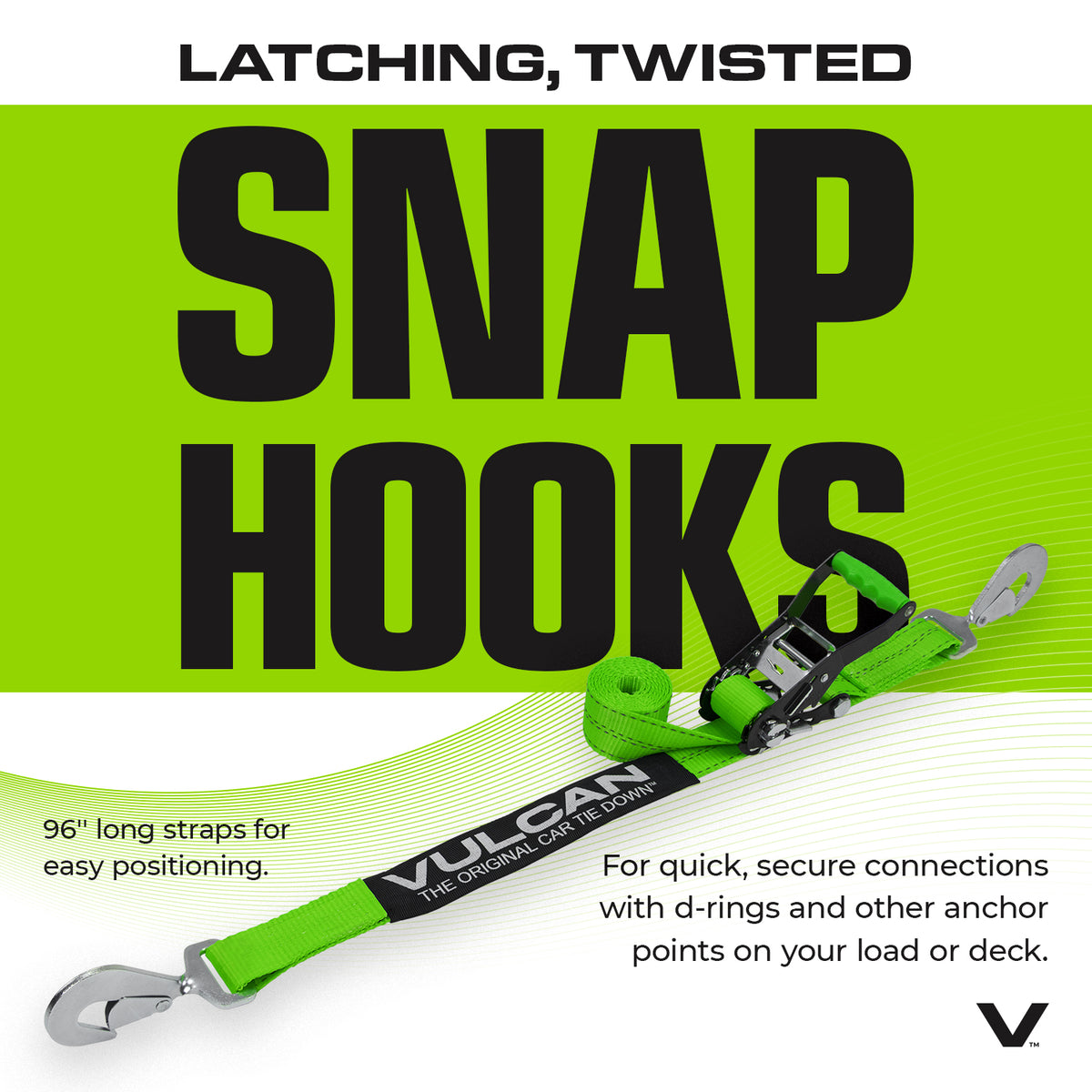 Complete Axle Strap Tie Down Kit with Snap Hook Ratchet Straps E87963